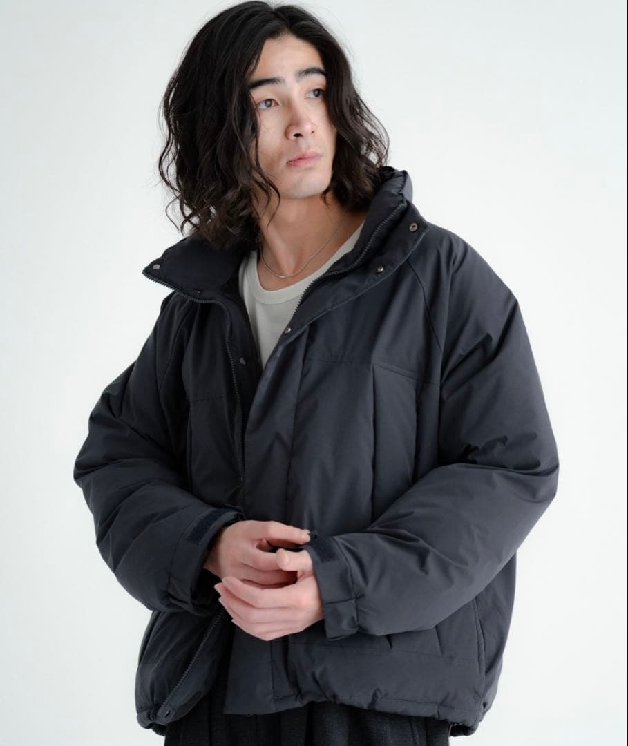 美品 SINSS ショートパフジャケット チャコール S