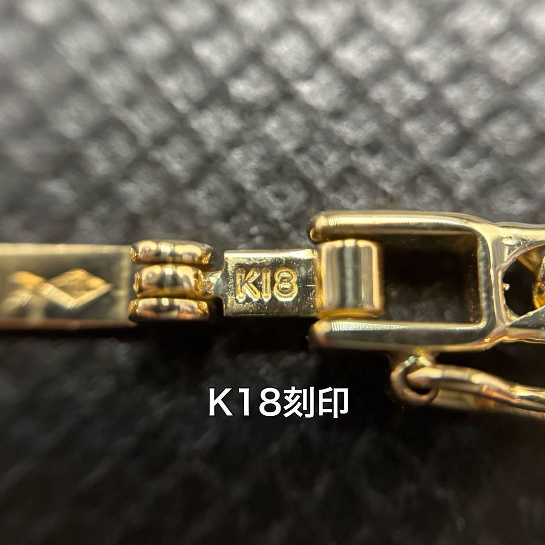 K18 喜平 KIHEI アンクレット 6.1g 8面トリプル YG レディース
