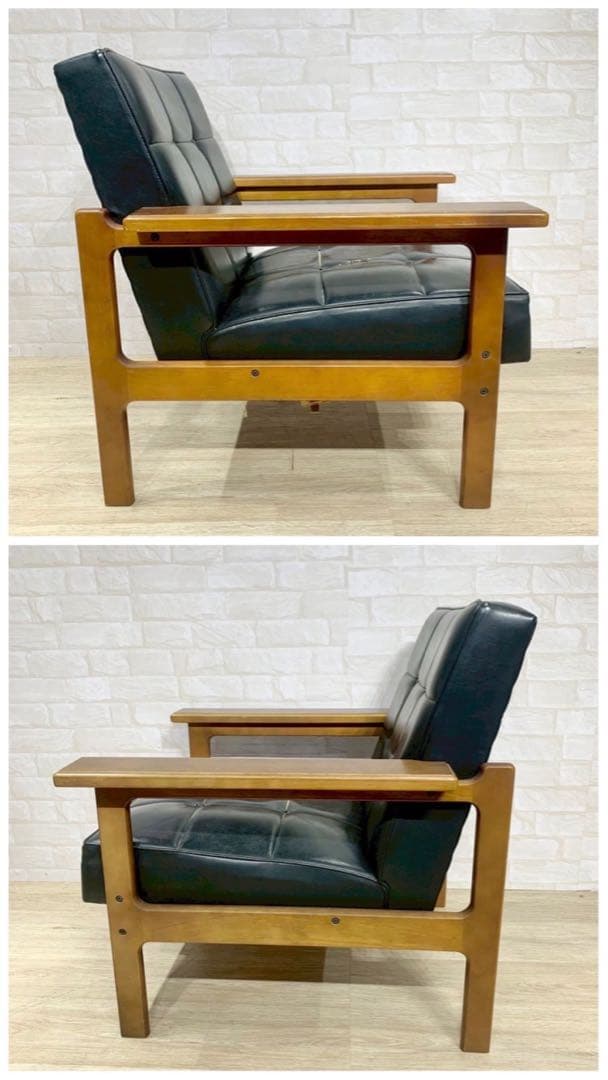 カリモク Kチェア レトロ ヴィンテージ 1シーター シングルソファ ソファ④