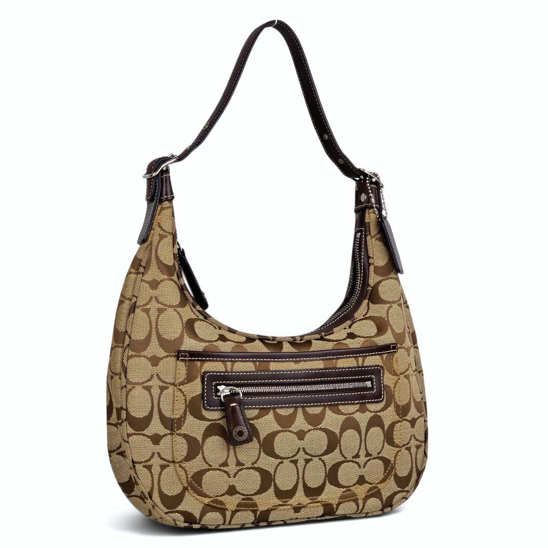 極美品 コーチ COACH シグネチャー ホーボー ショルダーバッグ 6045