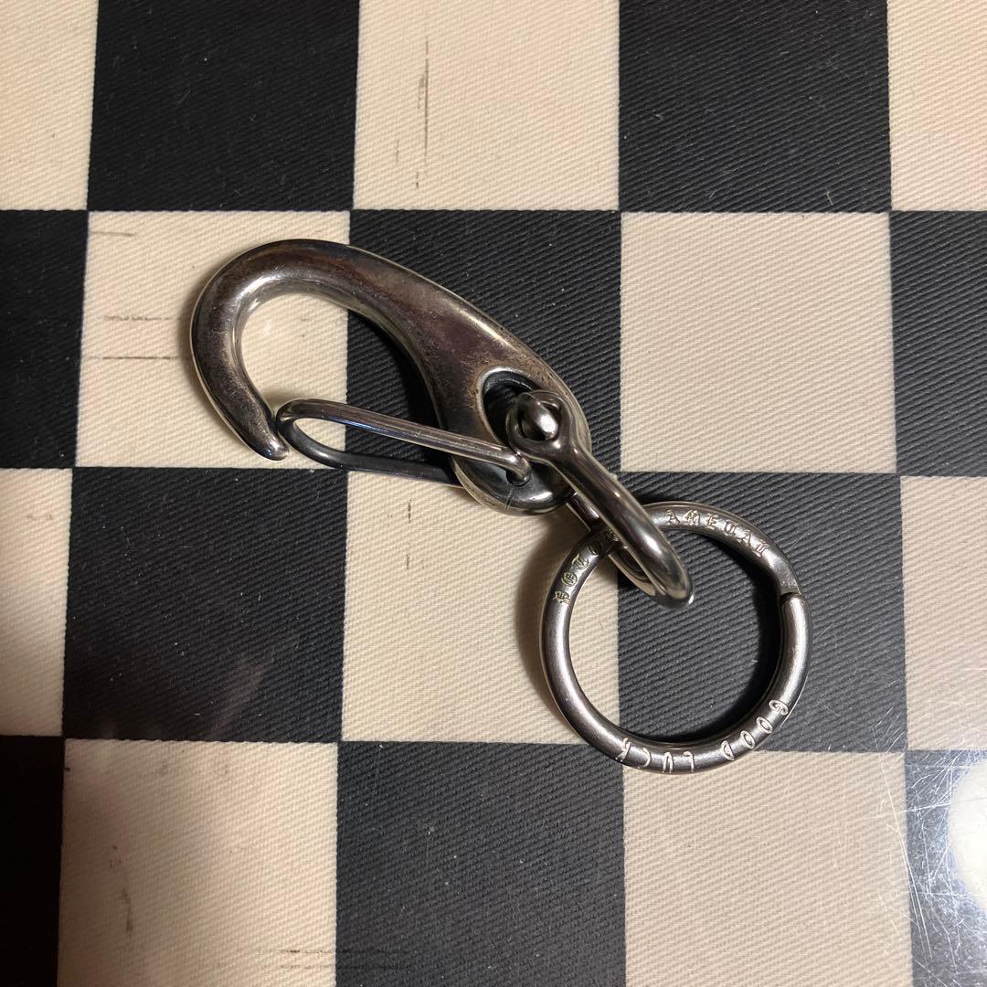 wichardシャックル　ブラス製シルバーメッキカラビナ使用　キーホルダー　新品