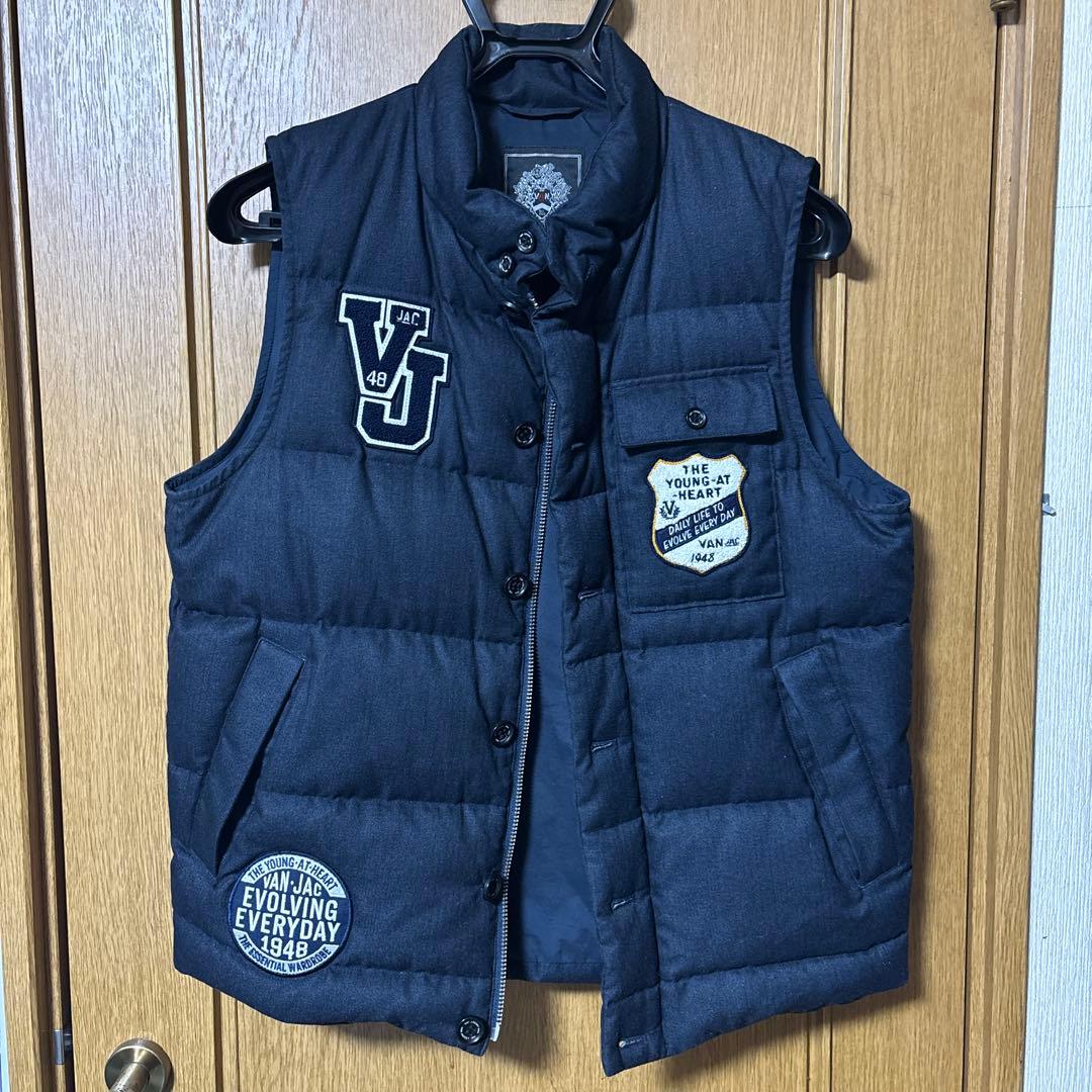 VAN JAC ネイビー ダウンベスト
