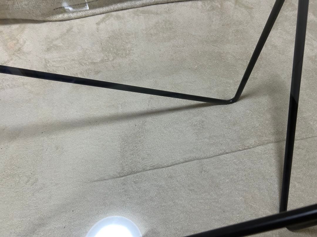 オーバルガラスセンターテーブル