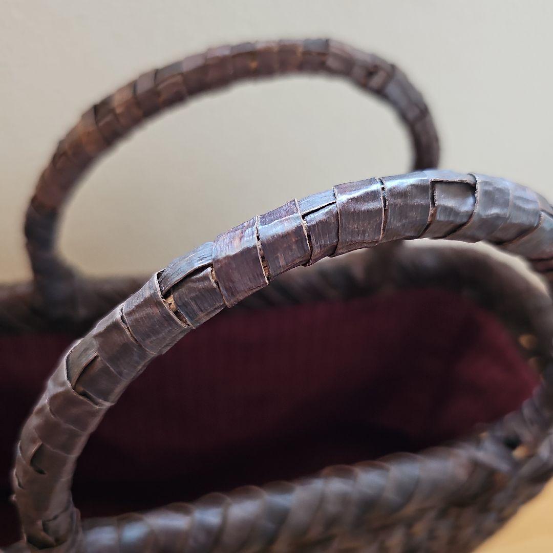 国産　胡桃　かごバッグ