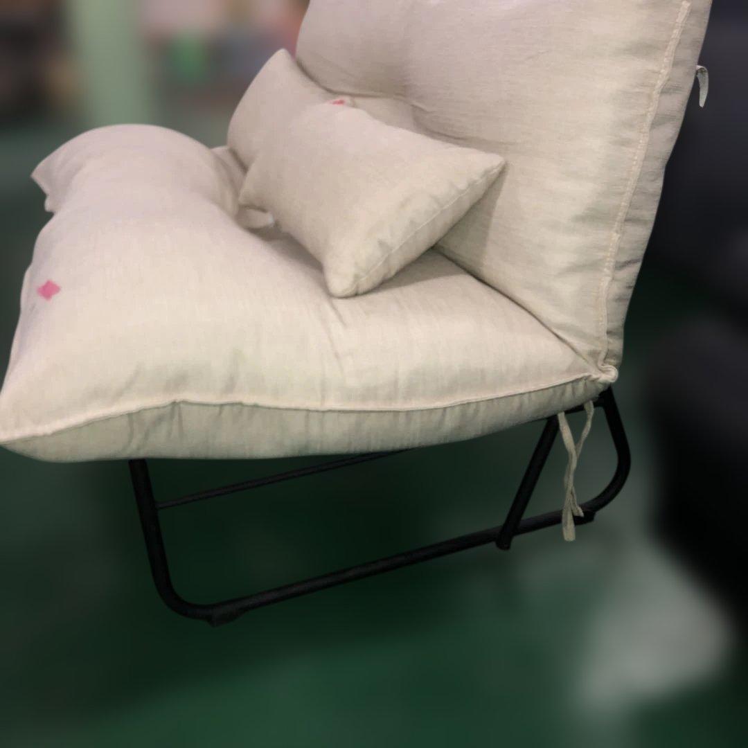 2人掛け ソファ クッション付き インテリア 折りたたみ