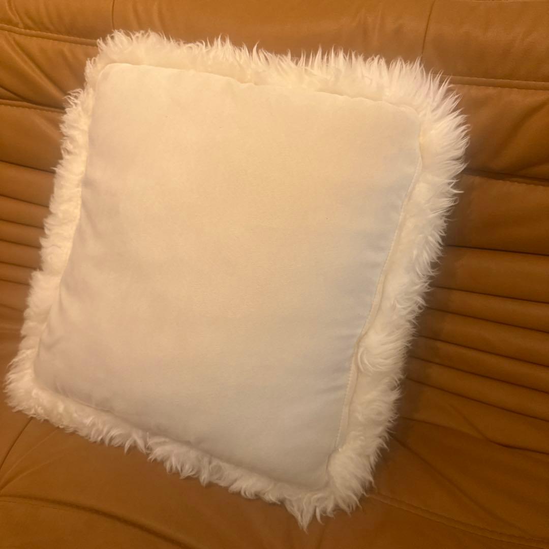 ロンハーマンBowron ムートンクッション クリーム　55cm