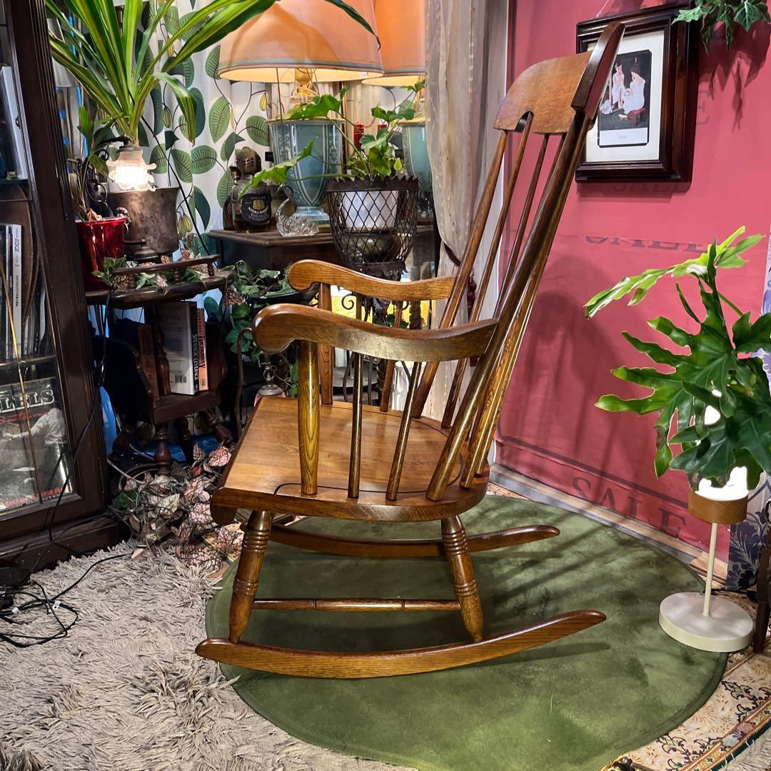 ひとみ　オールドヴィンテージ 飛騨産業　キツツキマーク ロッキングチェア