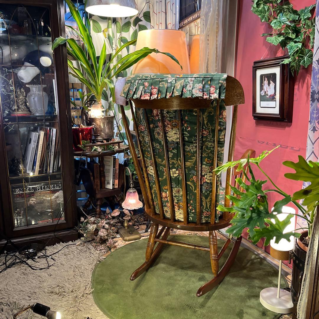 ひとみ　オールドヴィンテージ 飛騨産業　キツツキマーク ロッキングチェア