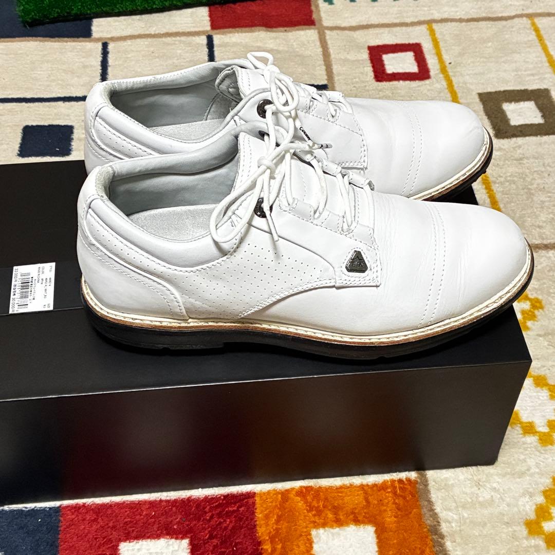 CUATERキャロウェイホワイト レザー ゴルフシューズメンズサイズ27.5