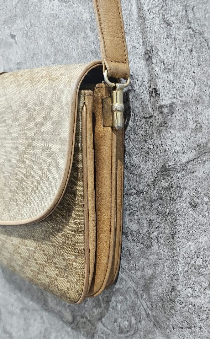 OLD CELINE オールドセリーヌ ショルダーバッグ 本革 レトロ ブラウン