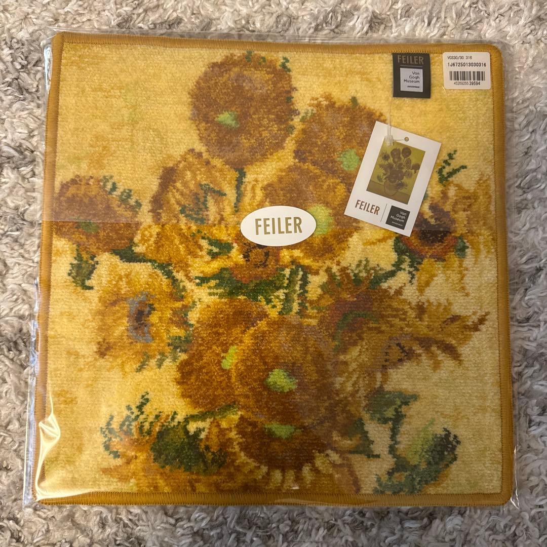 新品未開封　FEILER 花柄ハンカチ 2枚セット　ゴッホ
