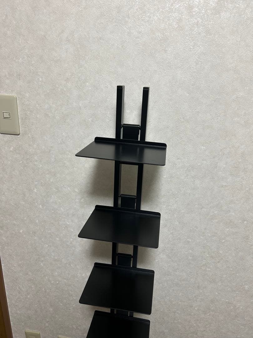 ルネセイコウ タワーシェルフ ブラック 6段