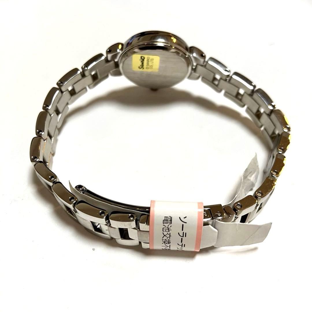 【新品】ウィッカ シルバー アナログ時計 ソーラーテック 電波時計 レディース