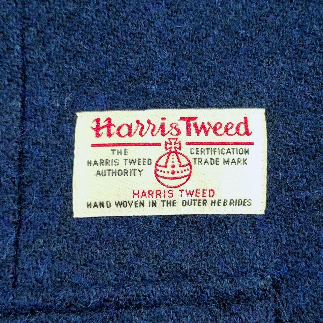 [お洒落]ハリスツイード　ミツミネ　ベスト　 濃紺　くるみボタン　コーデュロイ