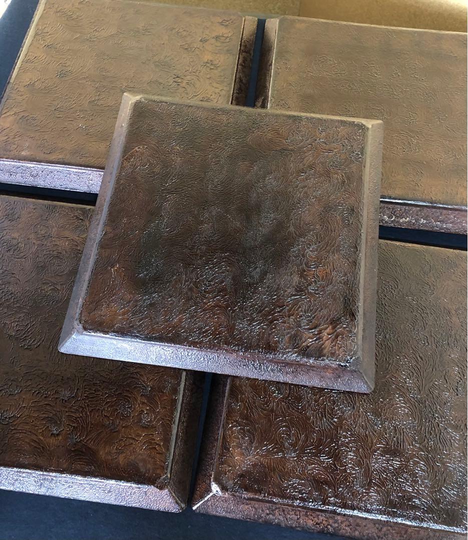 《R》朱塗 蒔絵 四方膳 会席膳5客 銘々盆 木製漆器 260209け1