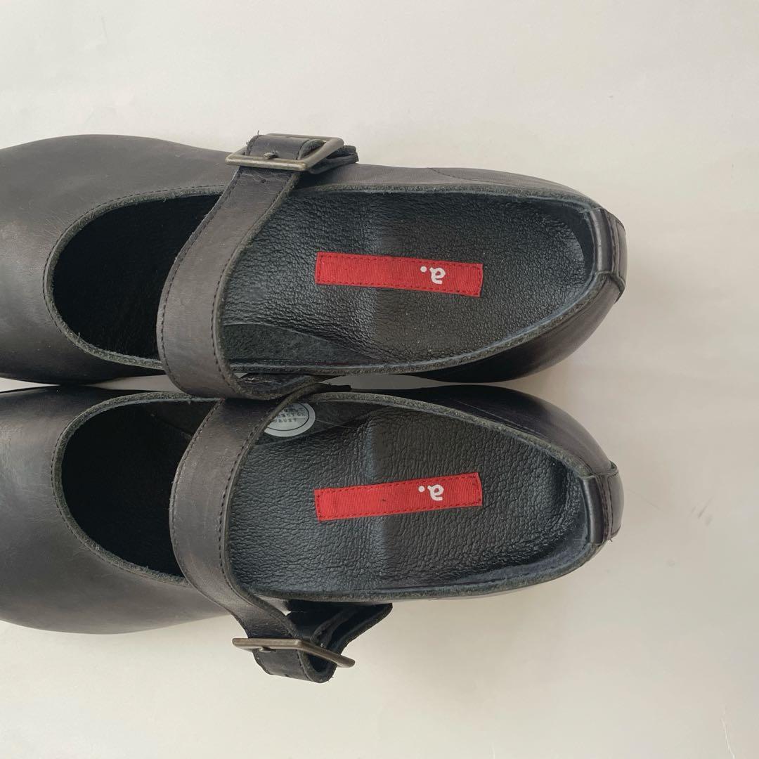 a. エードット　大橋歩さん　ワンストップ2 レザーシューズ 23cm 黒