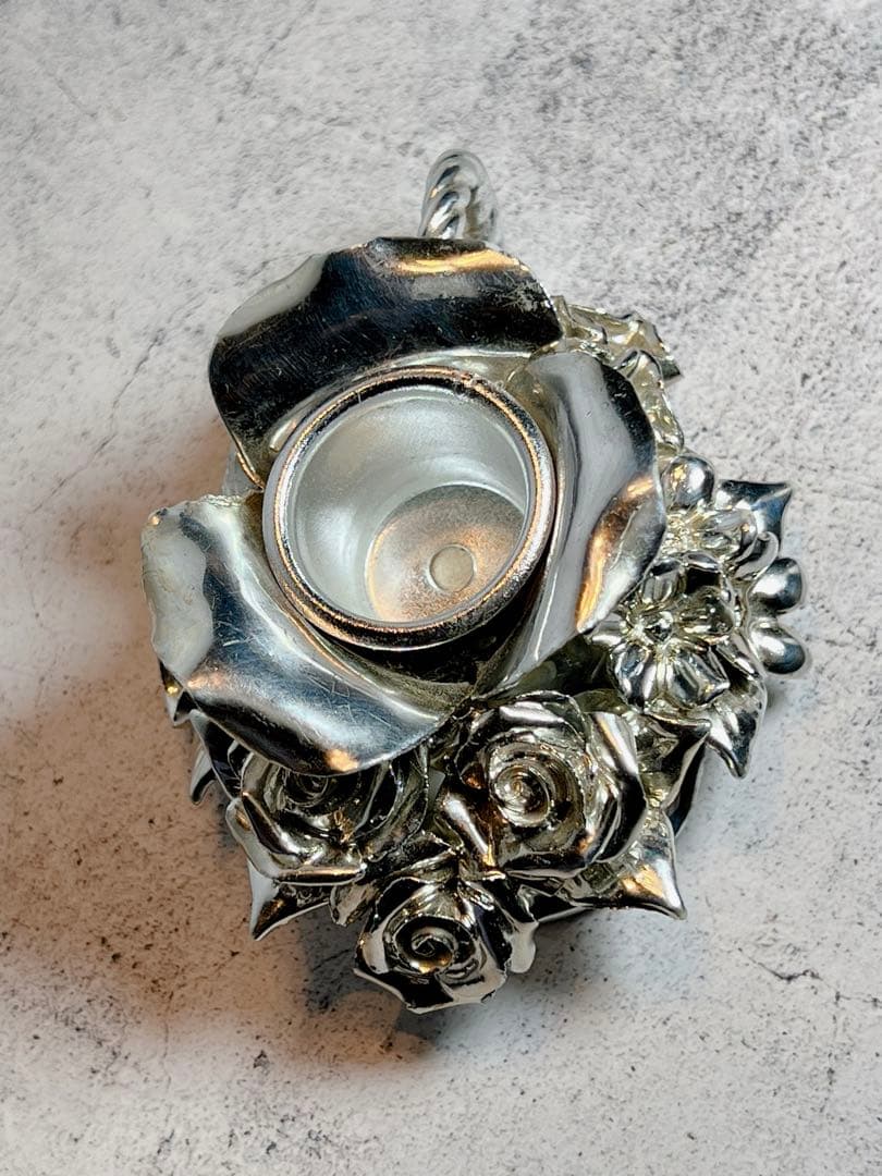 アンティーク　キャンドルスタンド　蝋燭立て　薔薇