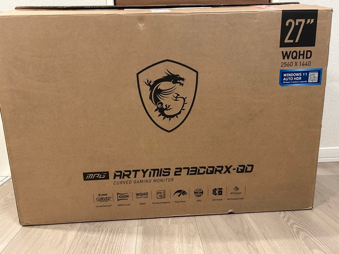 MSI 湾曲ゲーミングモニター MPG ARTYMIS 27インチ