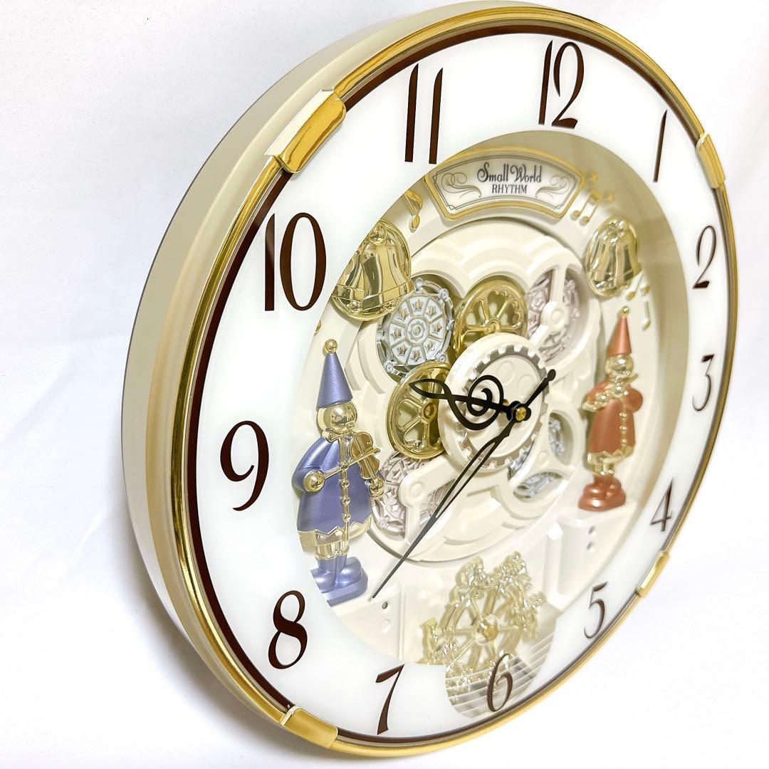 美品 リズム時計 4MN490RH 電波時計 からくり時計