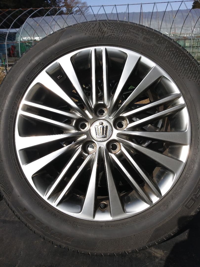 21系クラウン純正17インチアルミホイールタイヤ4本セット　引き取り限定