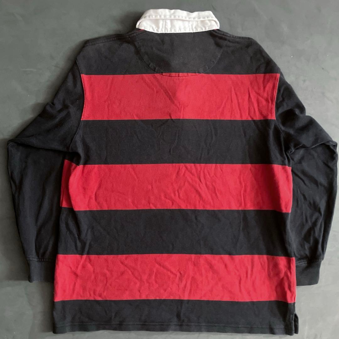 レアモデル◎90s【スリランカ製】ポロスポーツ　太ボーダーシャツvintage