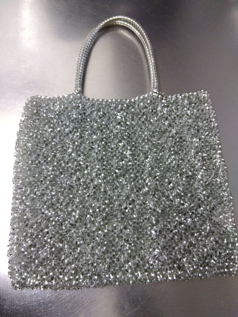 極美品アンテプリマ ワイヤーバッグ スタンダード スクエアラージ シルバー