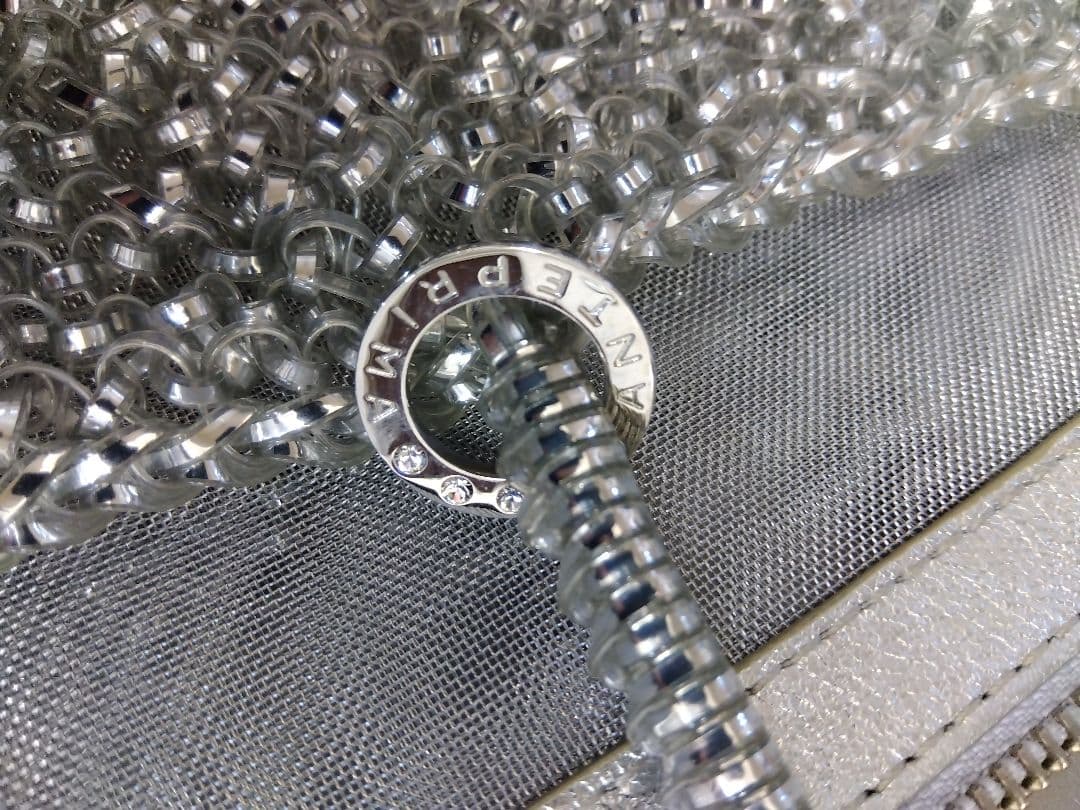 極美品アンテプリマ ワイヤーバッグ スタンダード スクエアラージ シルバー