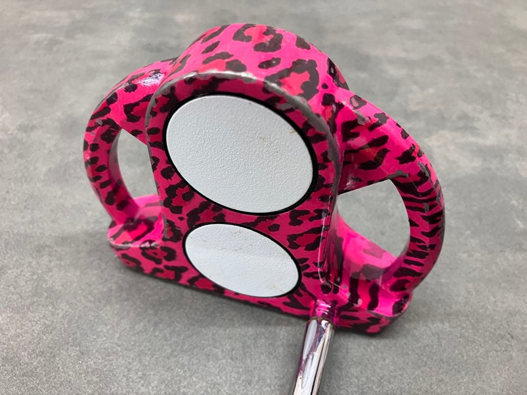 かわいい！ヒョウ柄　マレットパター PINK-DIAMOND PM-1 ゴルフ