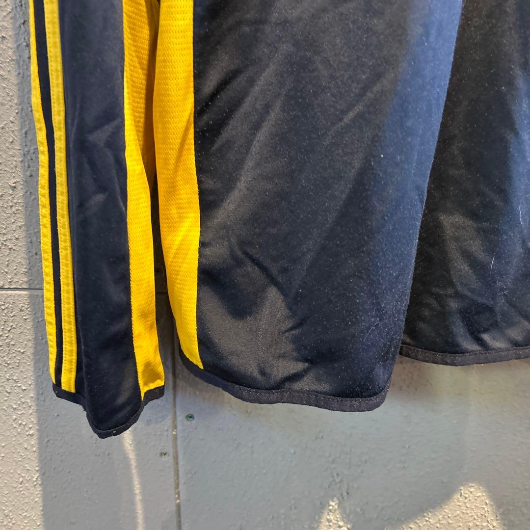 adidas トラックジャケット　ファイヤーバード　ネイビー×黄色　XL