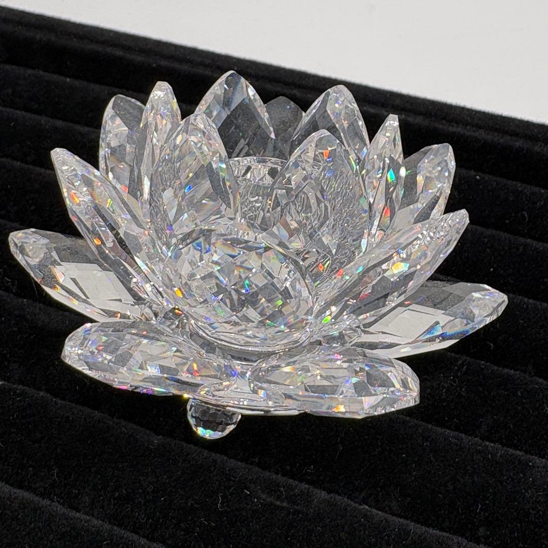 箱付き　スワロフスキー クリスタル　オブジェ　　キャンドルスタンド　NO.178