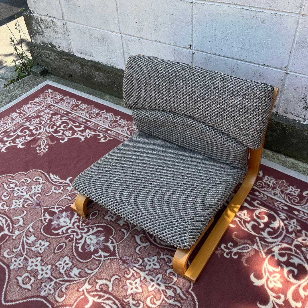 木製家具◾️ 新日本木工 楽座椅子 プライウッド木製フレーム ローチェア