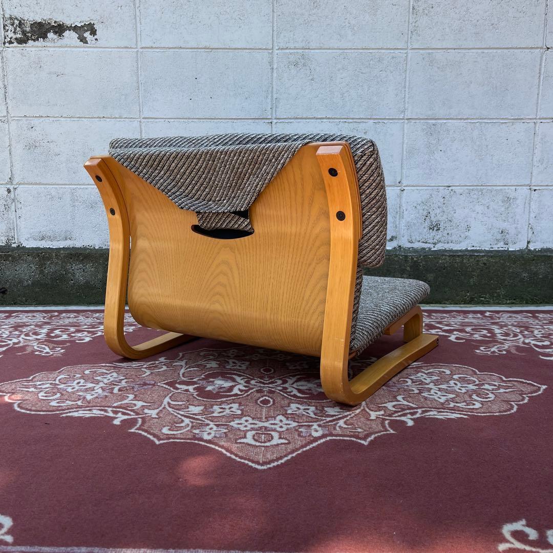 木製家具◾️ 新日本木工 楽座椅子 プライウッド木製フレーム ローチェア