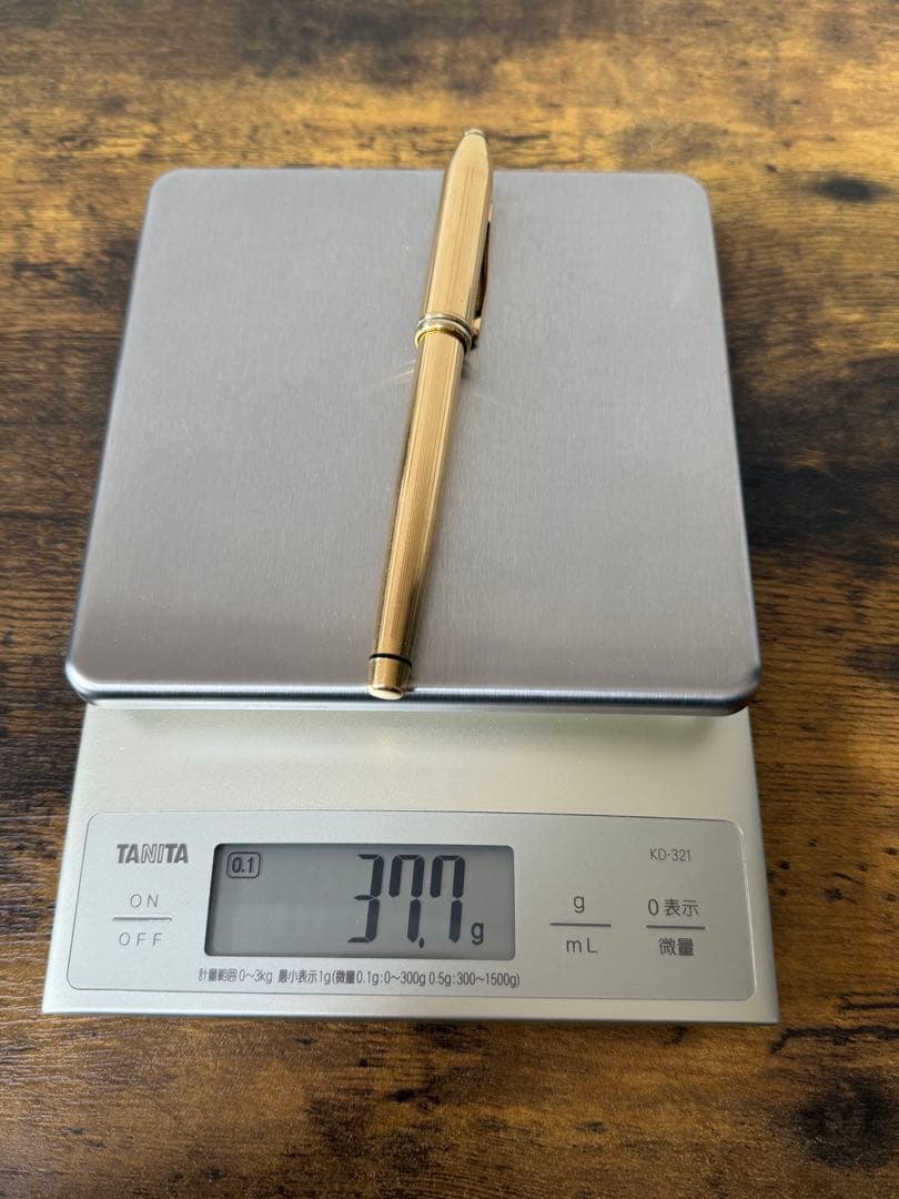 筆記確認&洗浄済み　クロス　タウンゼント　14金　ゴールド　M 万年筆　吸入器付