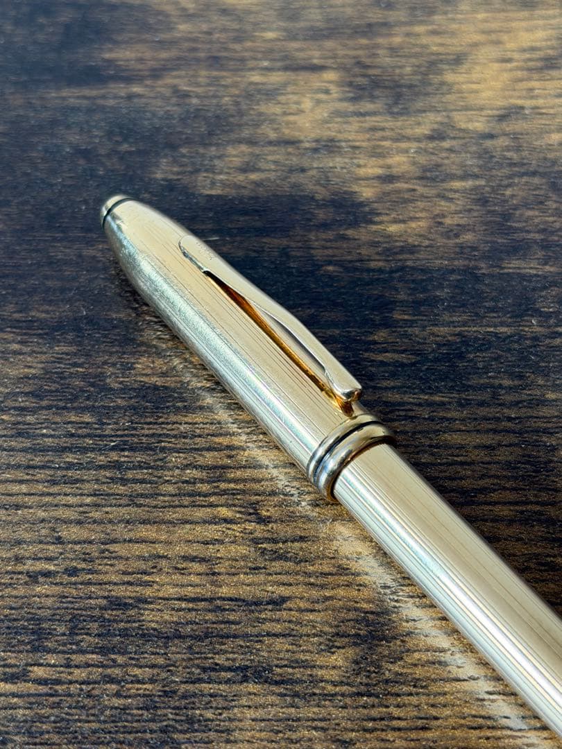 筆記確認&洗浄済み　クロス　タウンゼント　14金　ゴールド　M 万年筆　吸入器付