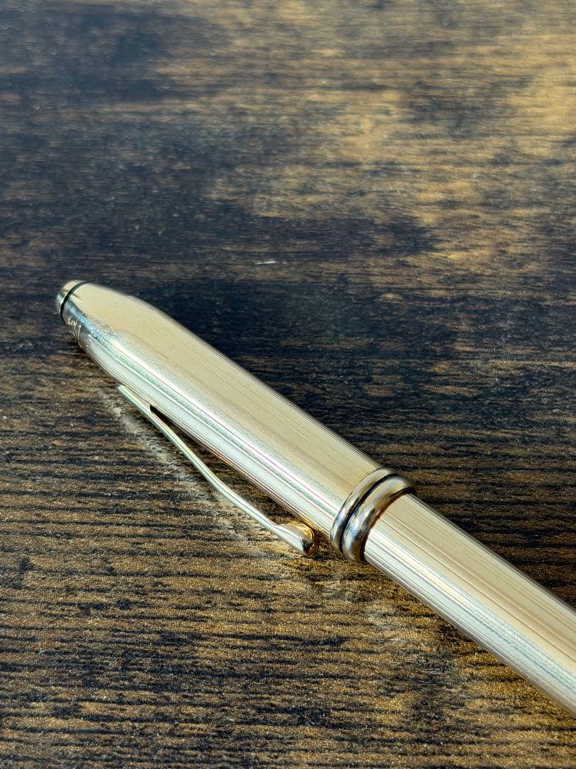 筆記確認&洗浄済み　クロス　タウンゼント　14金　ゴールド　M 万年筆　吸入器付