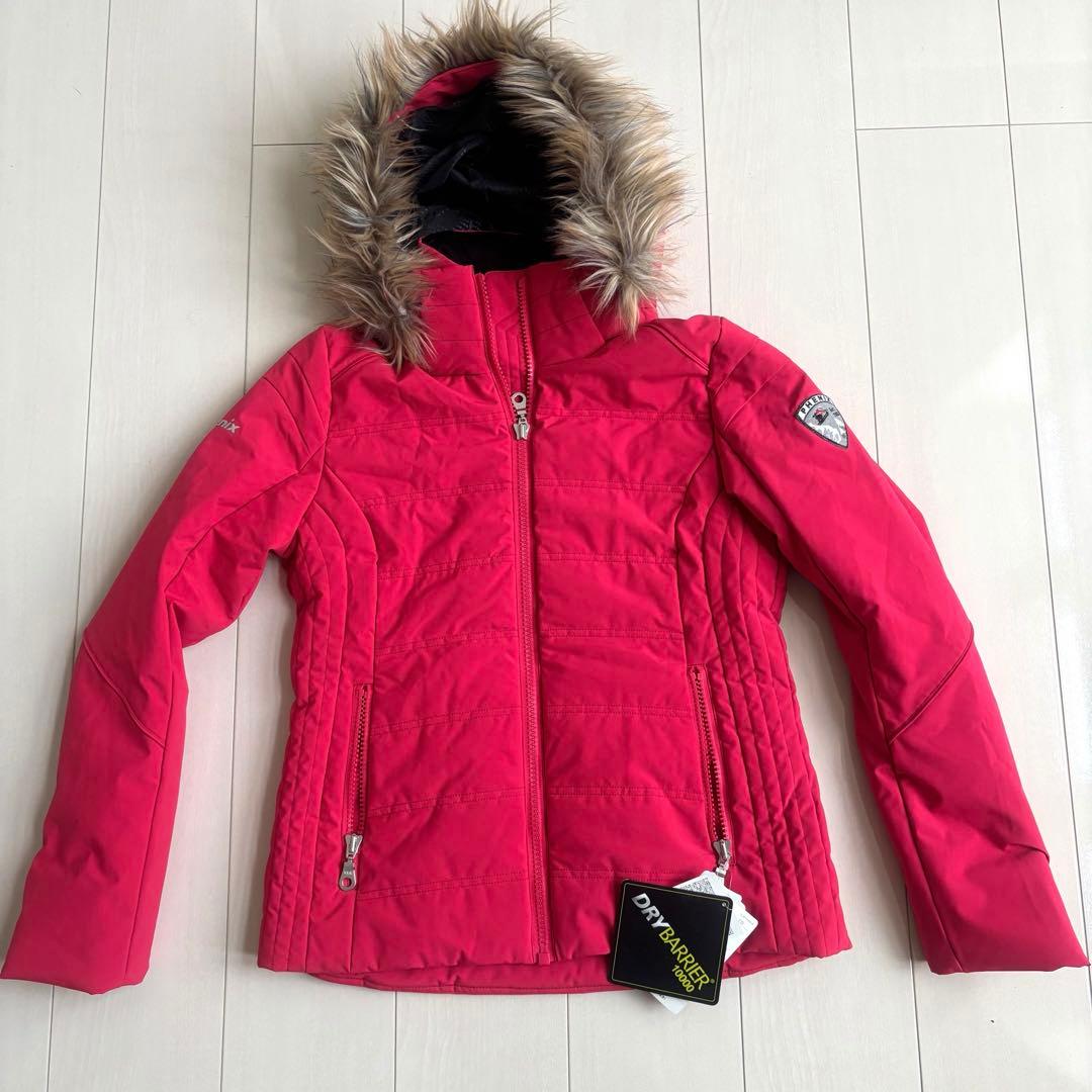 フェニックス レディーススキーウェア上下セット ピンク ブラック ファー