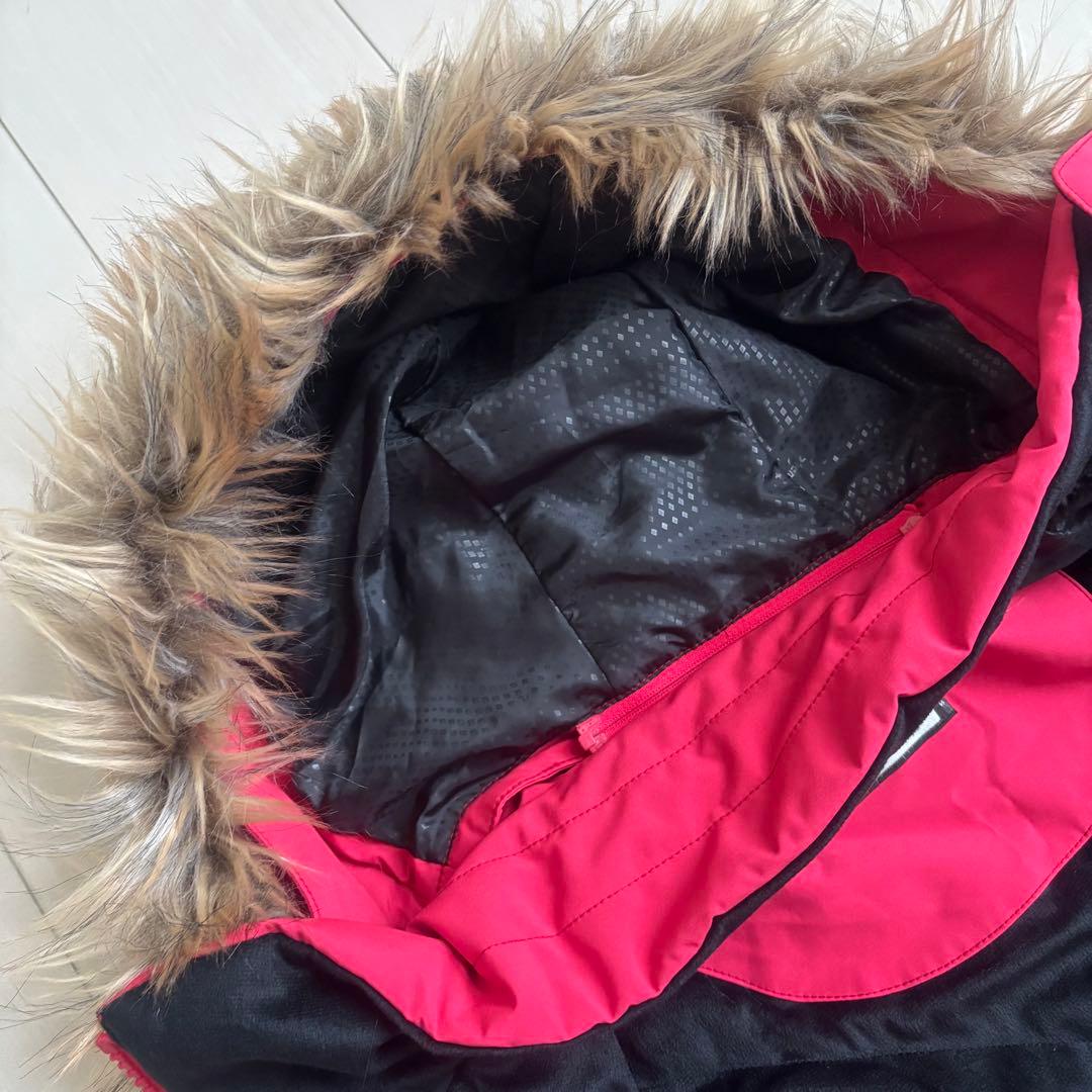 フェニックス レディーススキーウェア上下セット ピンク ブラック ファー