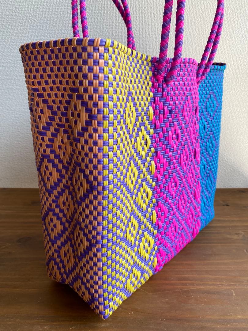 #G124-L1-Mサイズ　メキシコ　オアハカ　メルカドバッグ