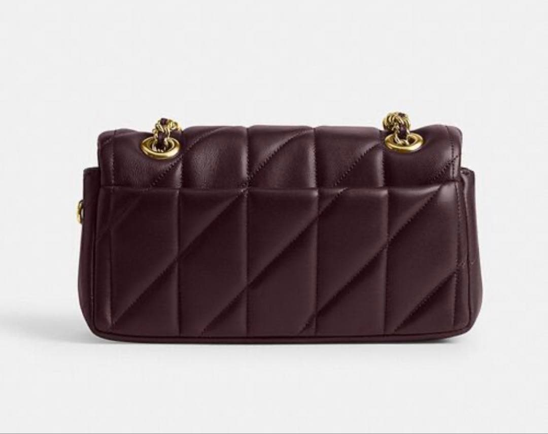 COACHタビー20 キルティング ショルダーバッグ cp149 ダークブラウン