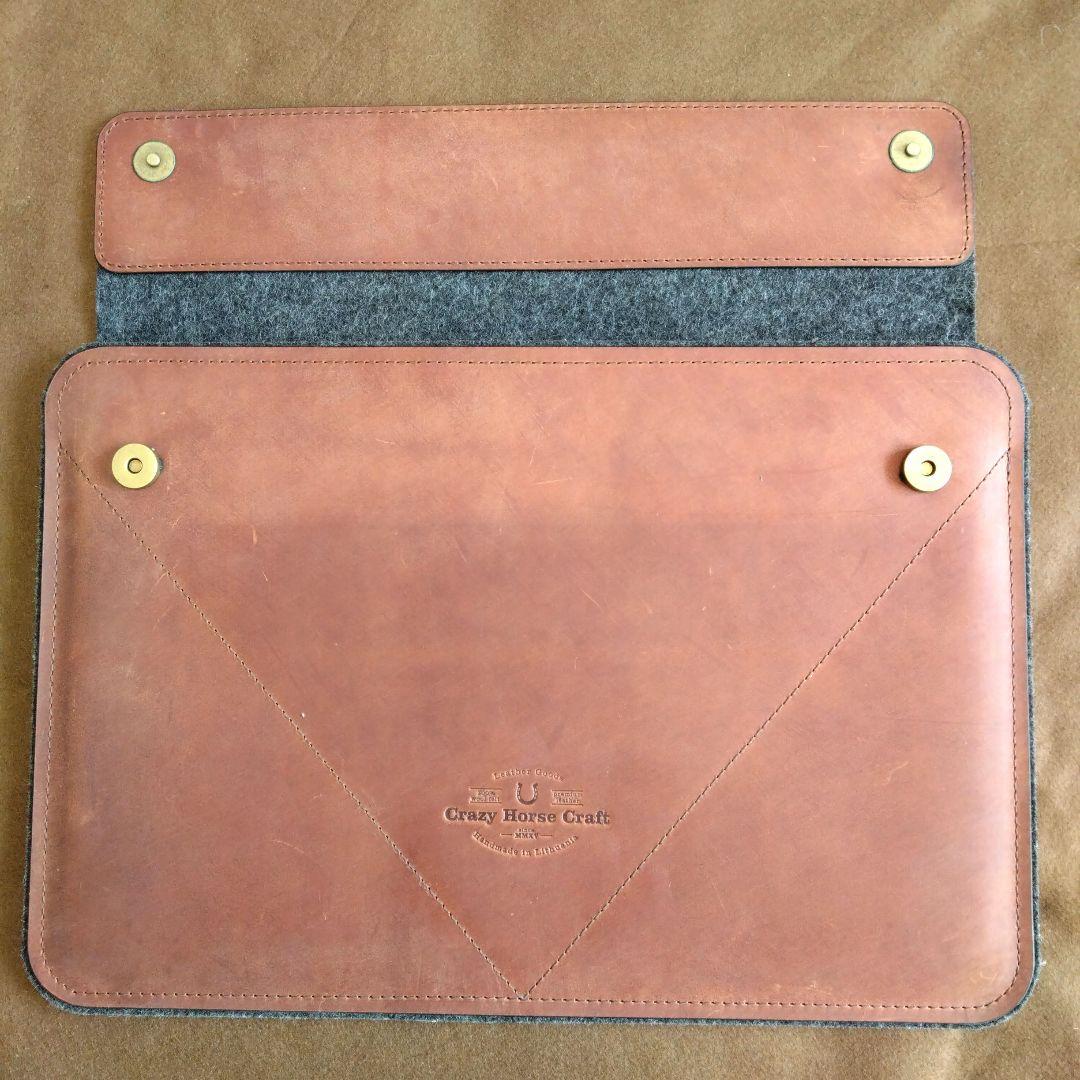 【ほぼ未使用】本革 Crazy Horse Craft ノートPCケース