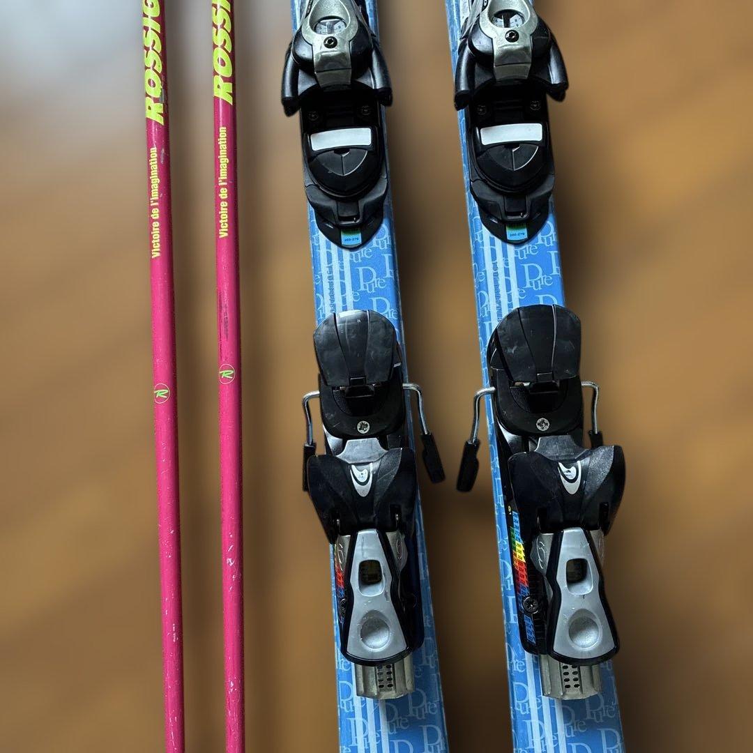 レディース　スキー板とストックセット