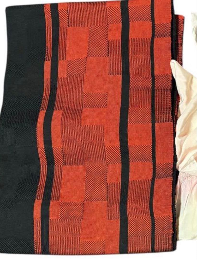 C*o様 未使用近い　美品　袷　正絹　生紬　琉球絣柄　小紋　フルセット