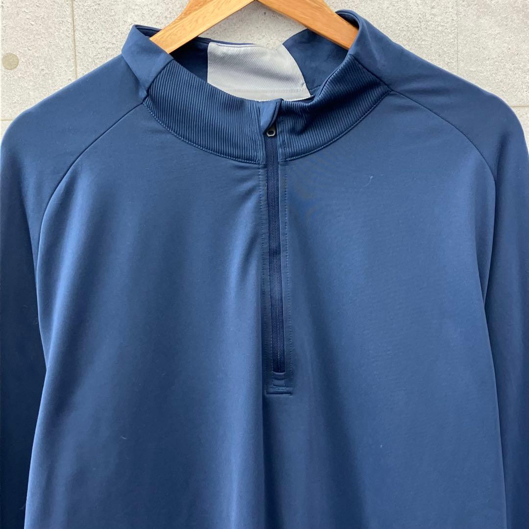 adidas golf アディダスゴルフ ハーフジップジャケット 2XL 藍色