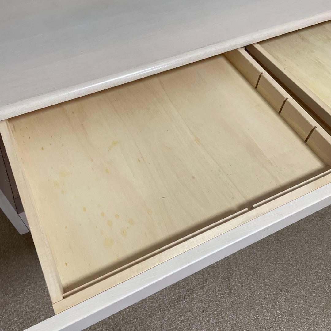 カリモク×ベネッセ学びデスク　ライトベージュ 木製デスク 2引き出し付き