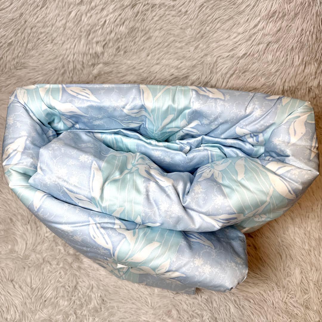 未使用 西川 真綿肌掛け布団 1kg シングル シルク100% ブルー 日本製
