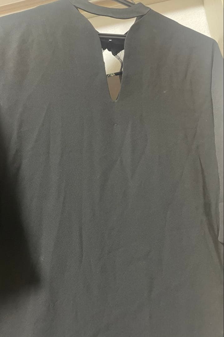 マメ　レースバックドレス　24SS ワンピース　ブラック