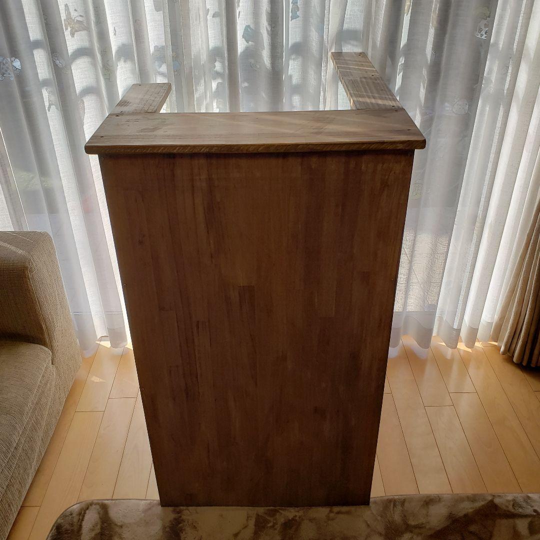 レジカウンター　アンティーク　ウォールナット　ワックス仕上げ