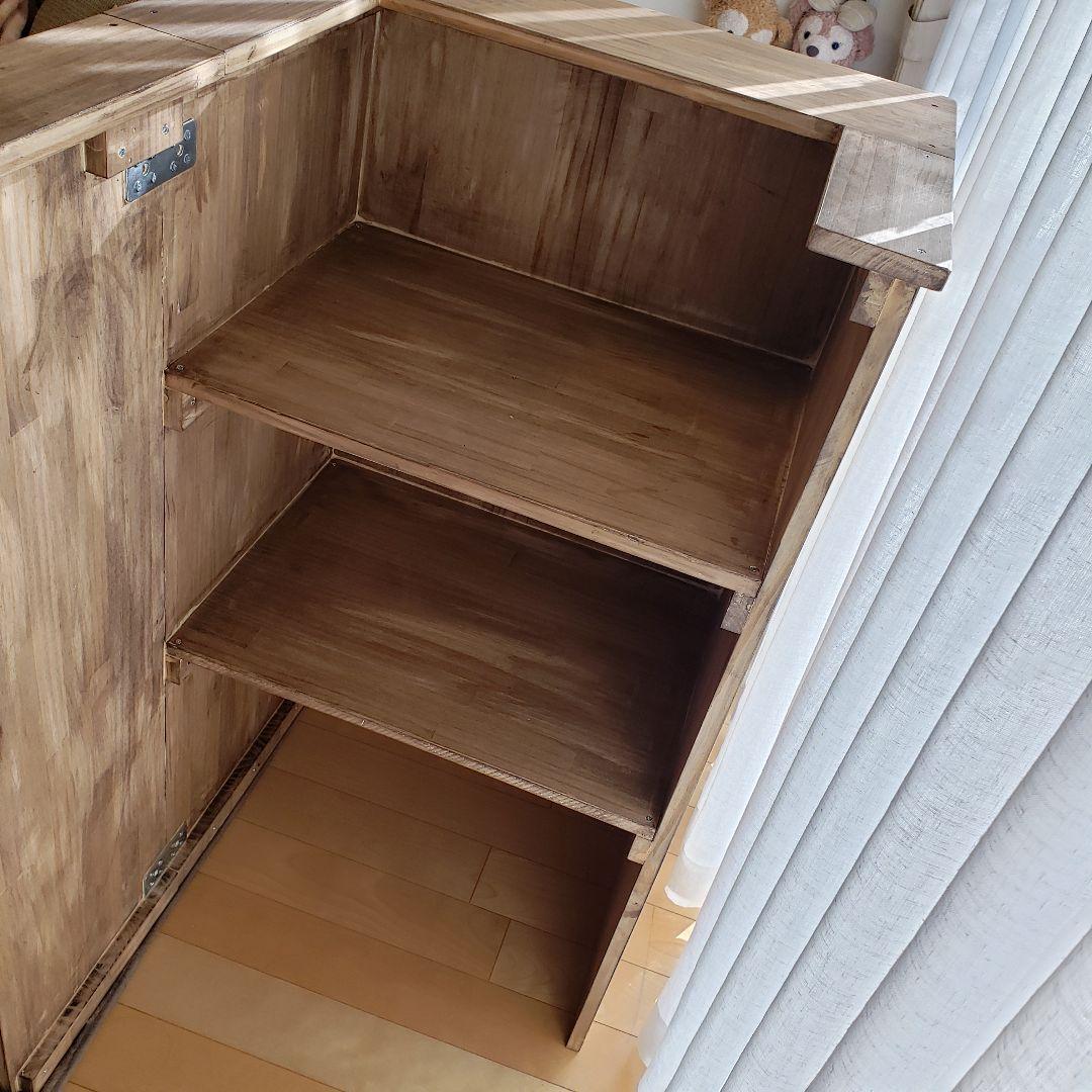 レジカウンター　アンティーク　ウォールナット　ワックス仕上げ