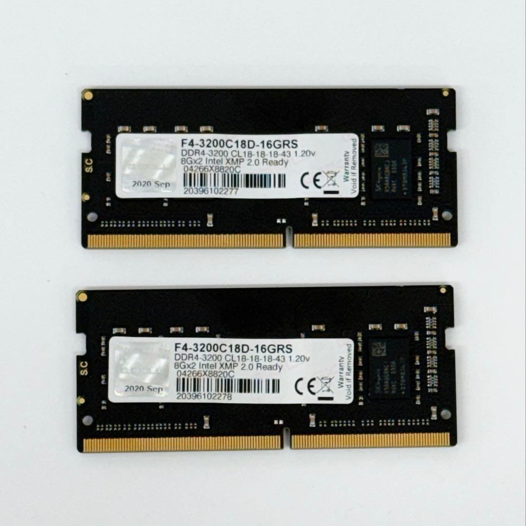 G.SKILL DDR4 SODIMM メモリー 16GB (2x8GB)