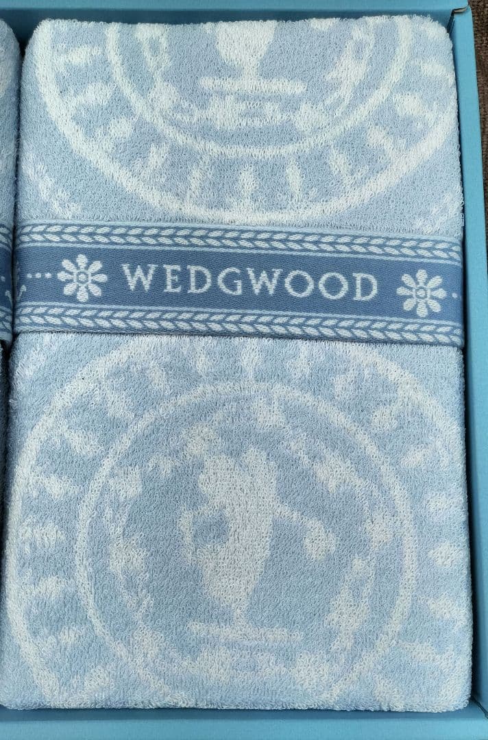 ◇　ウェッジウッド　ブルー　タオルケット　2枚セット◇西川産業
